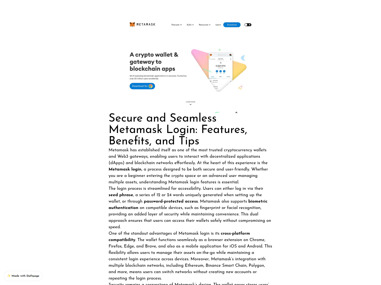 Screenshot of auth-metamaskio-eng.daftpage.com