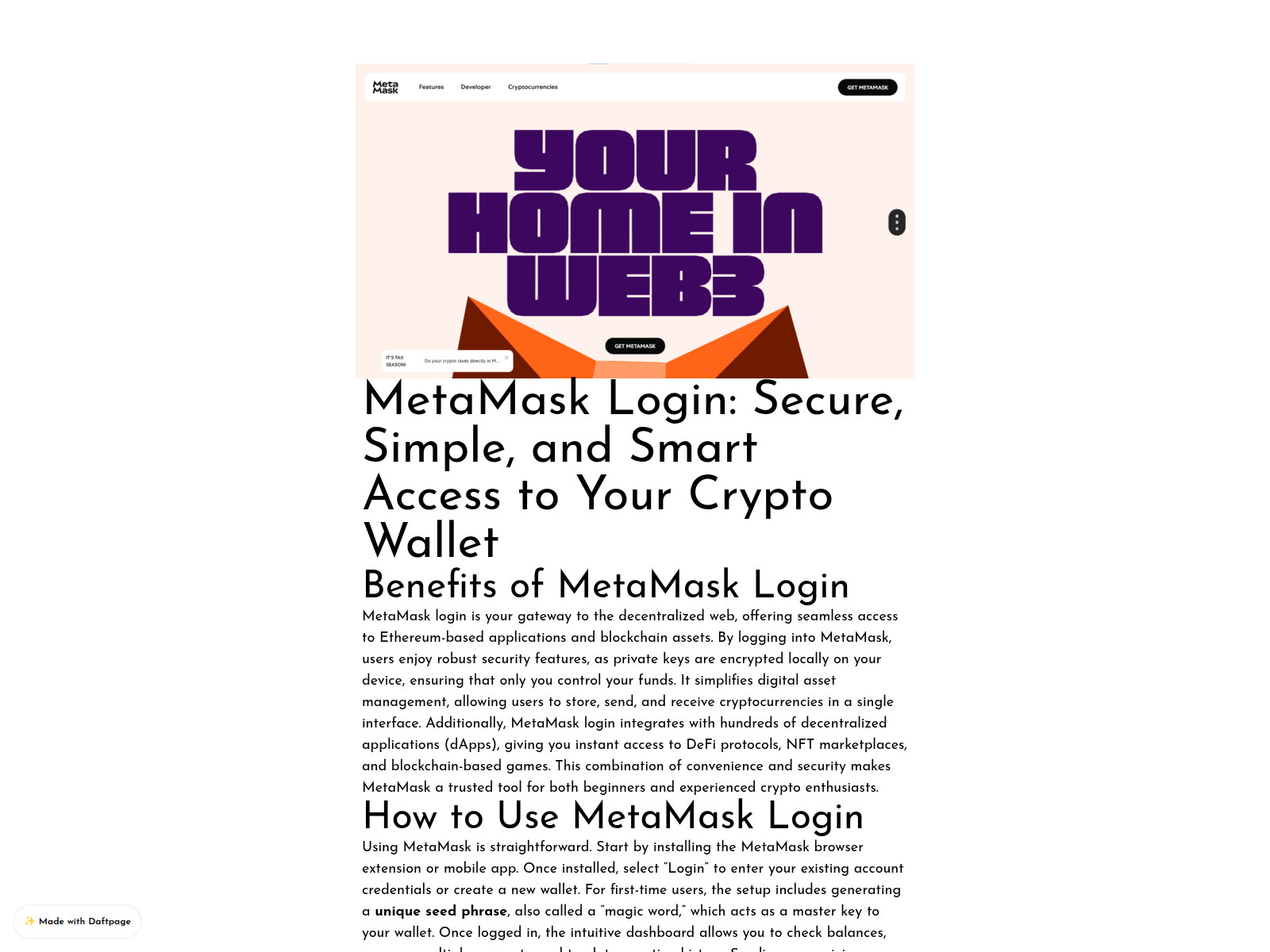 Screenshot of helpmetamaskio.daftpage.com