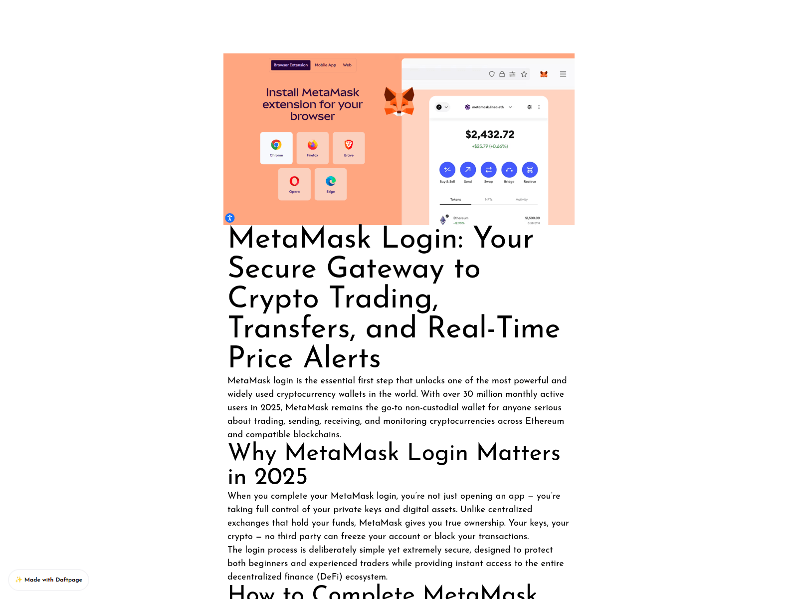 Screenshot of welcome-metamask-eng.daftpage.com