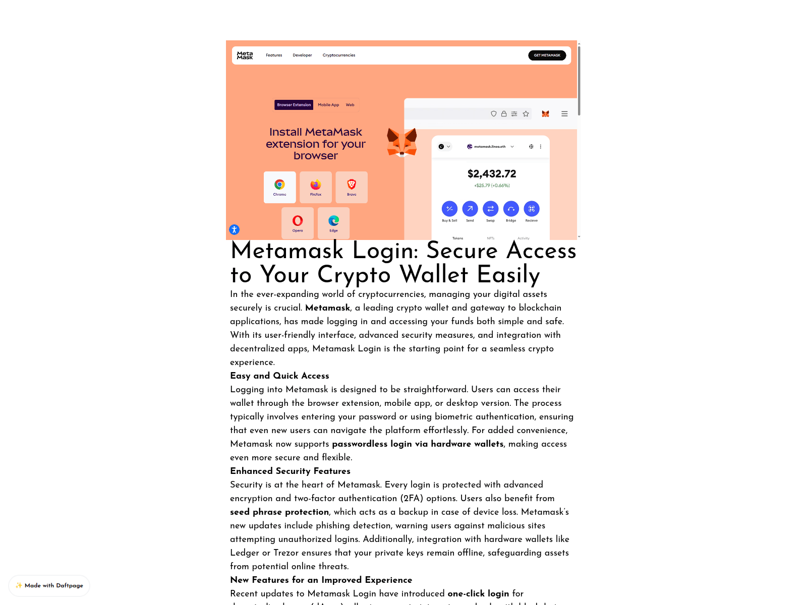 Screenshot of access-metamskio.daftpage.com