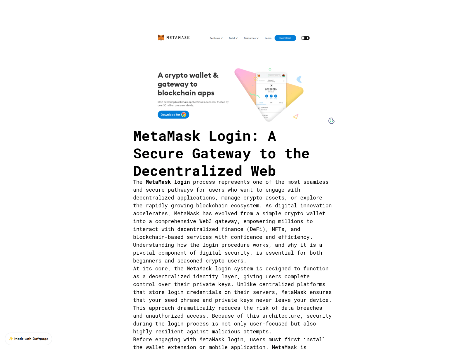 Screenshot of support-secure-metamask.daftpage.com