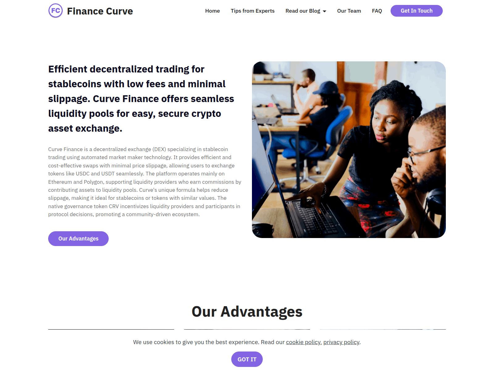 Screenshot of curve-flnance.com