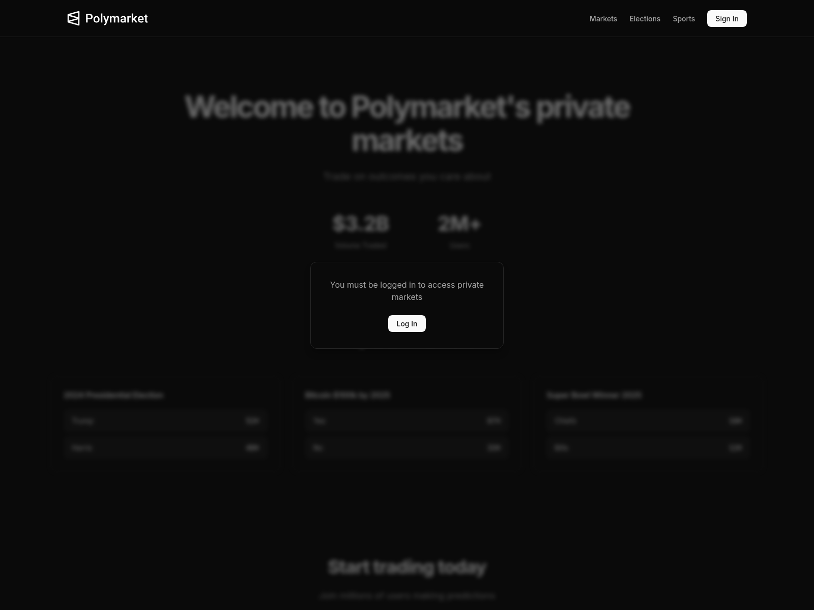 Screenshot of polymarkets.group