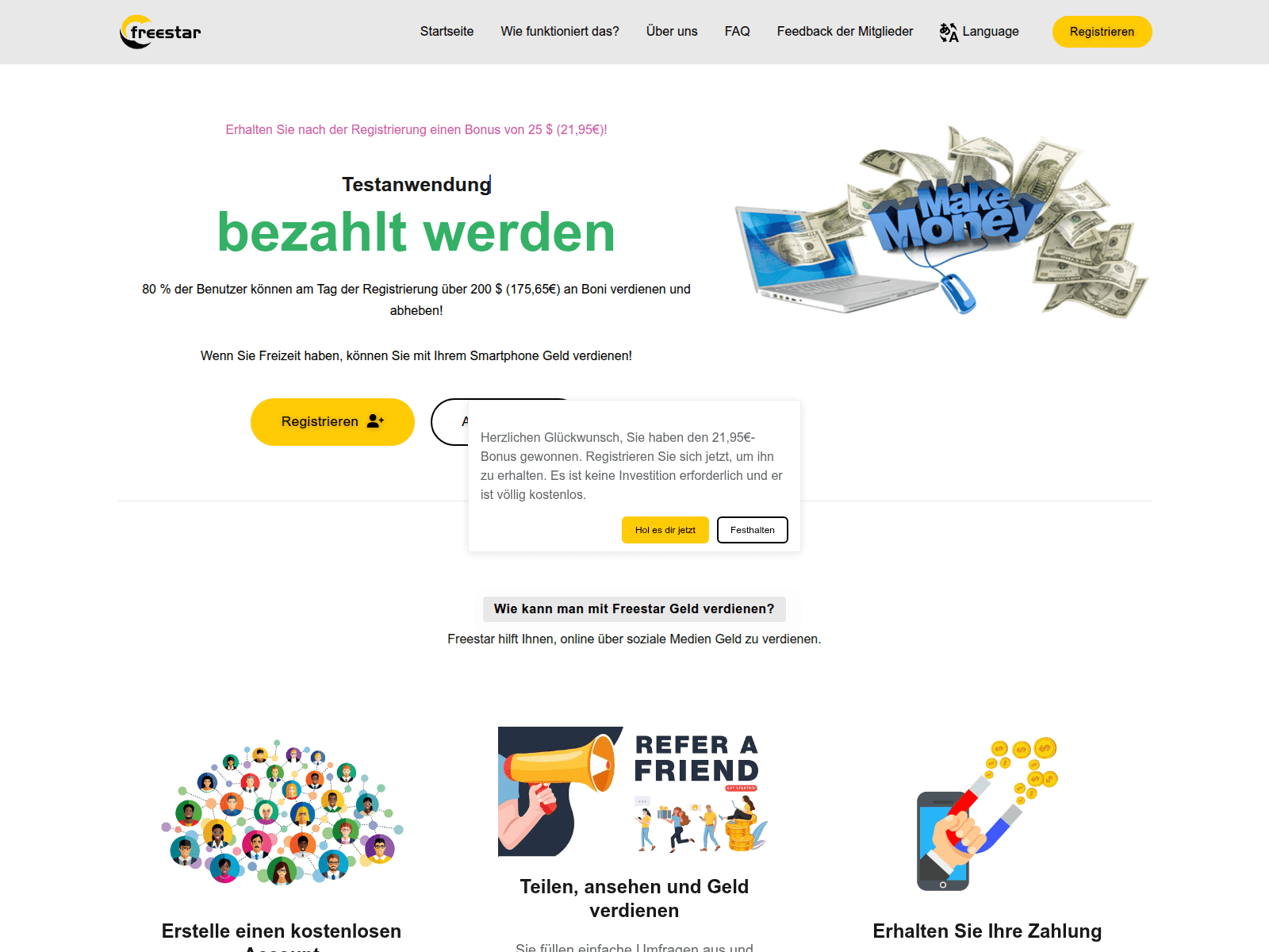 Screenshot of www.clickbawages.buzz