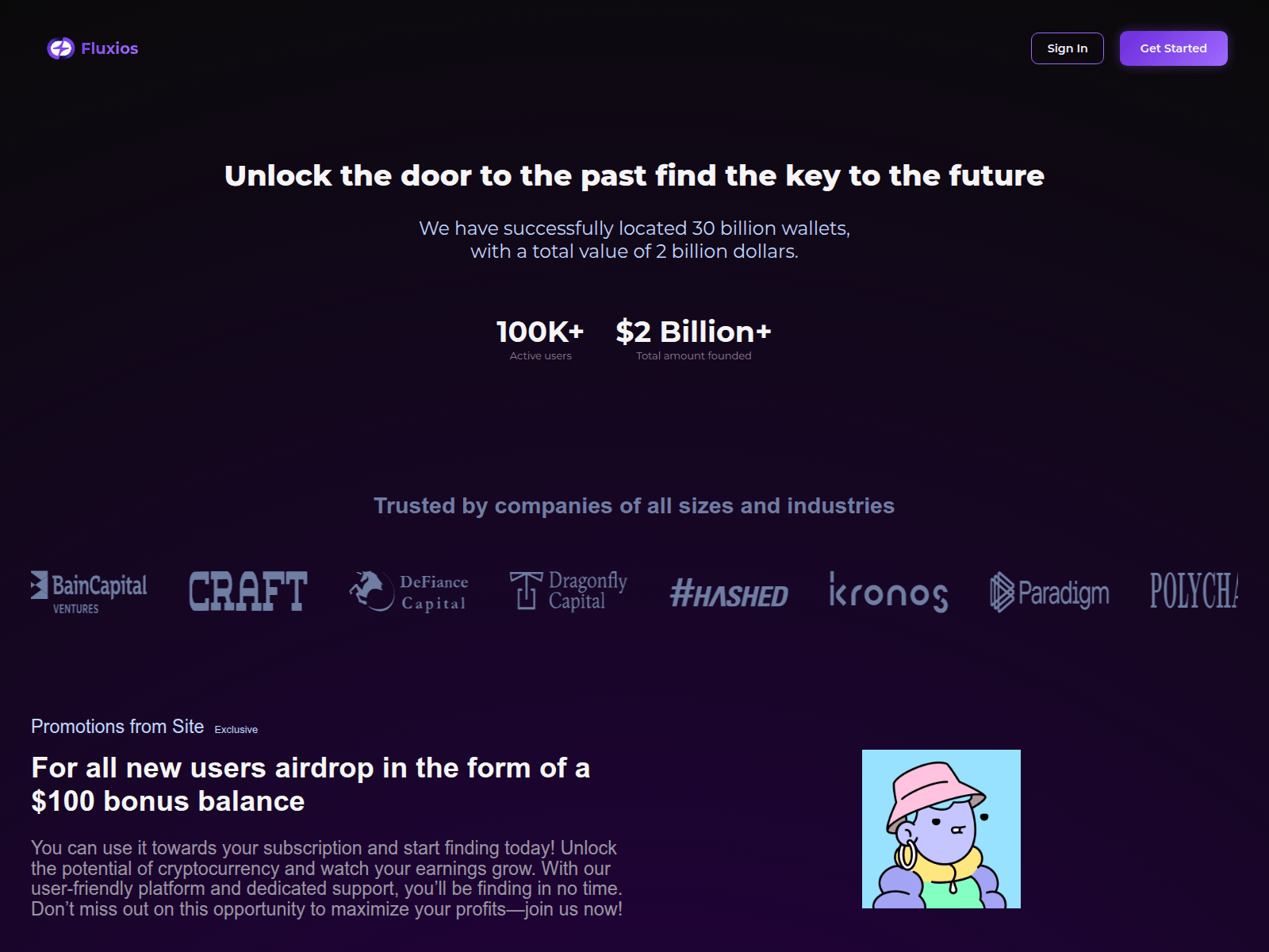 Screenshot of fluxios.cc