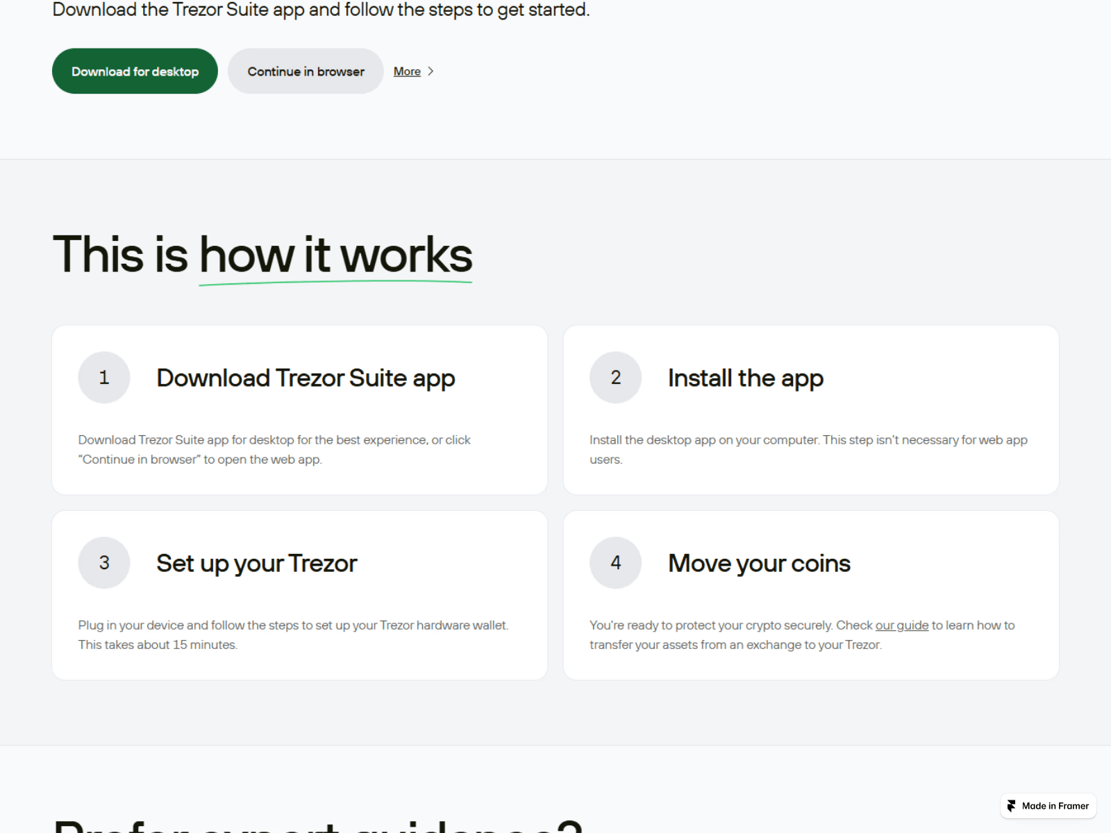Screenshot of suites.framer.ai