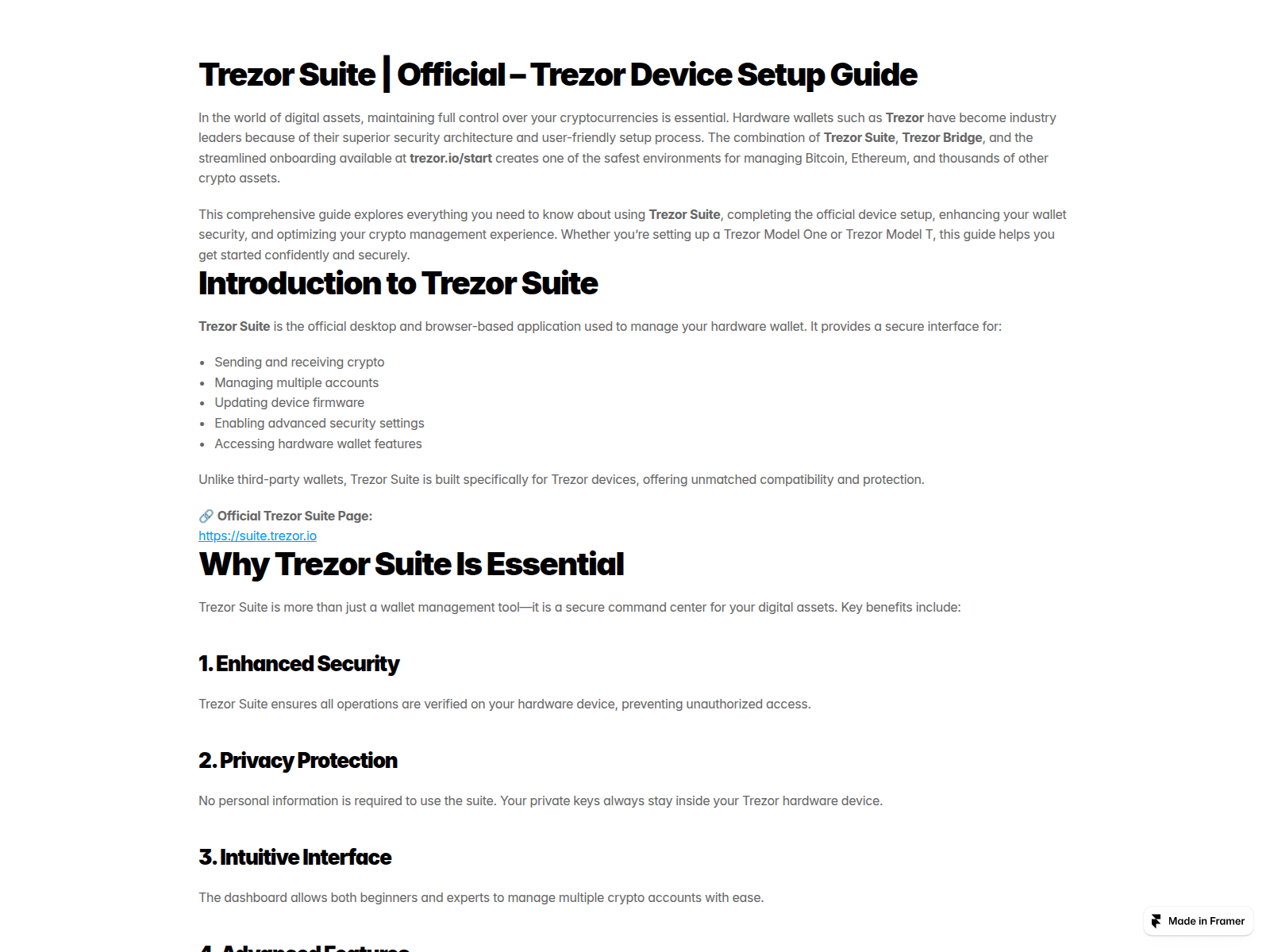 Screenshot of suites-en.framer.ai