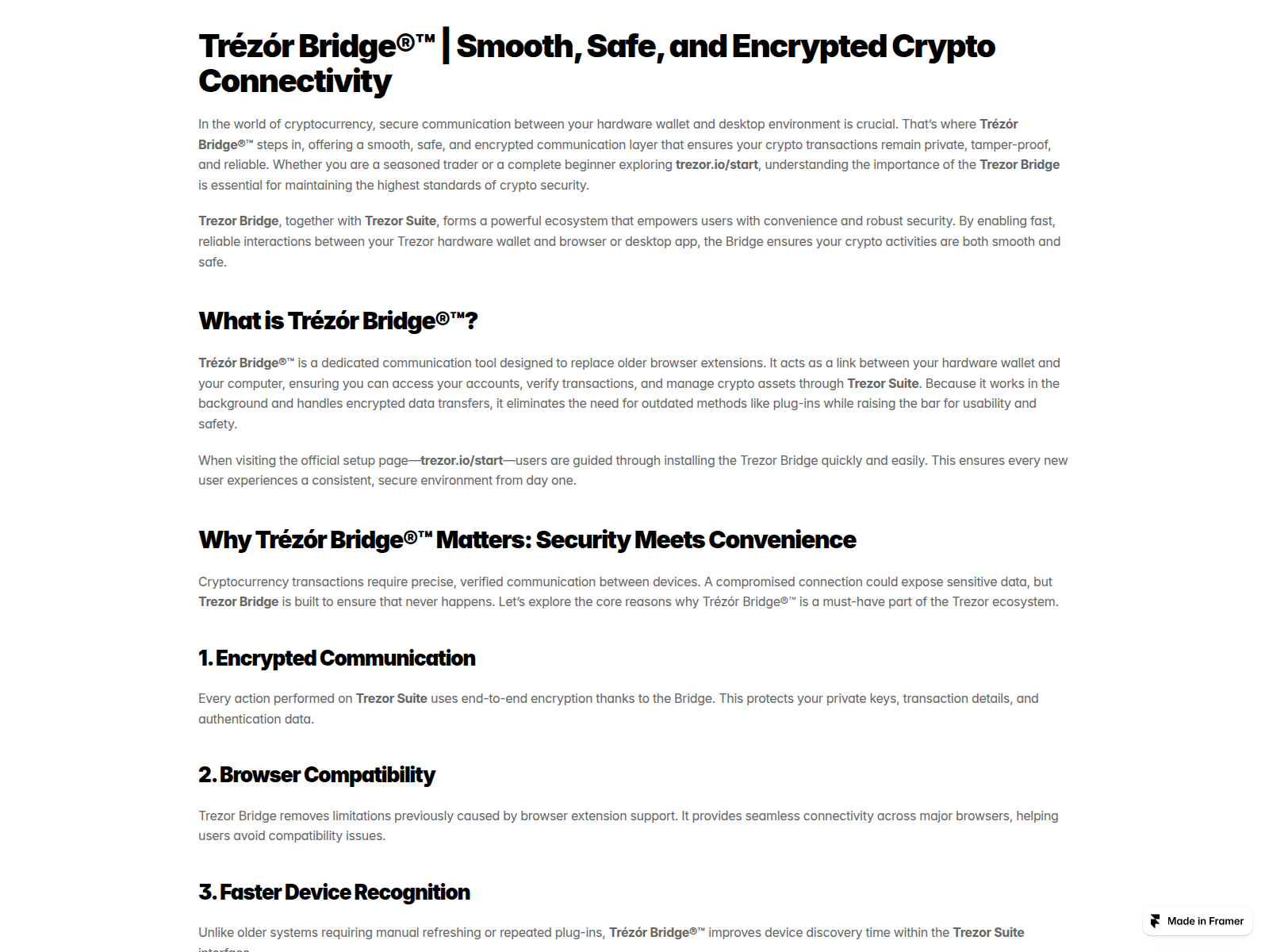 Screenshot of get-trizr-bridge.framer.ai