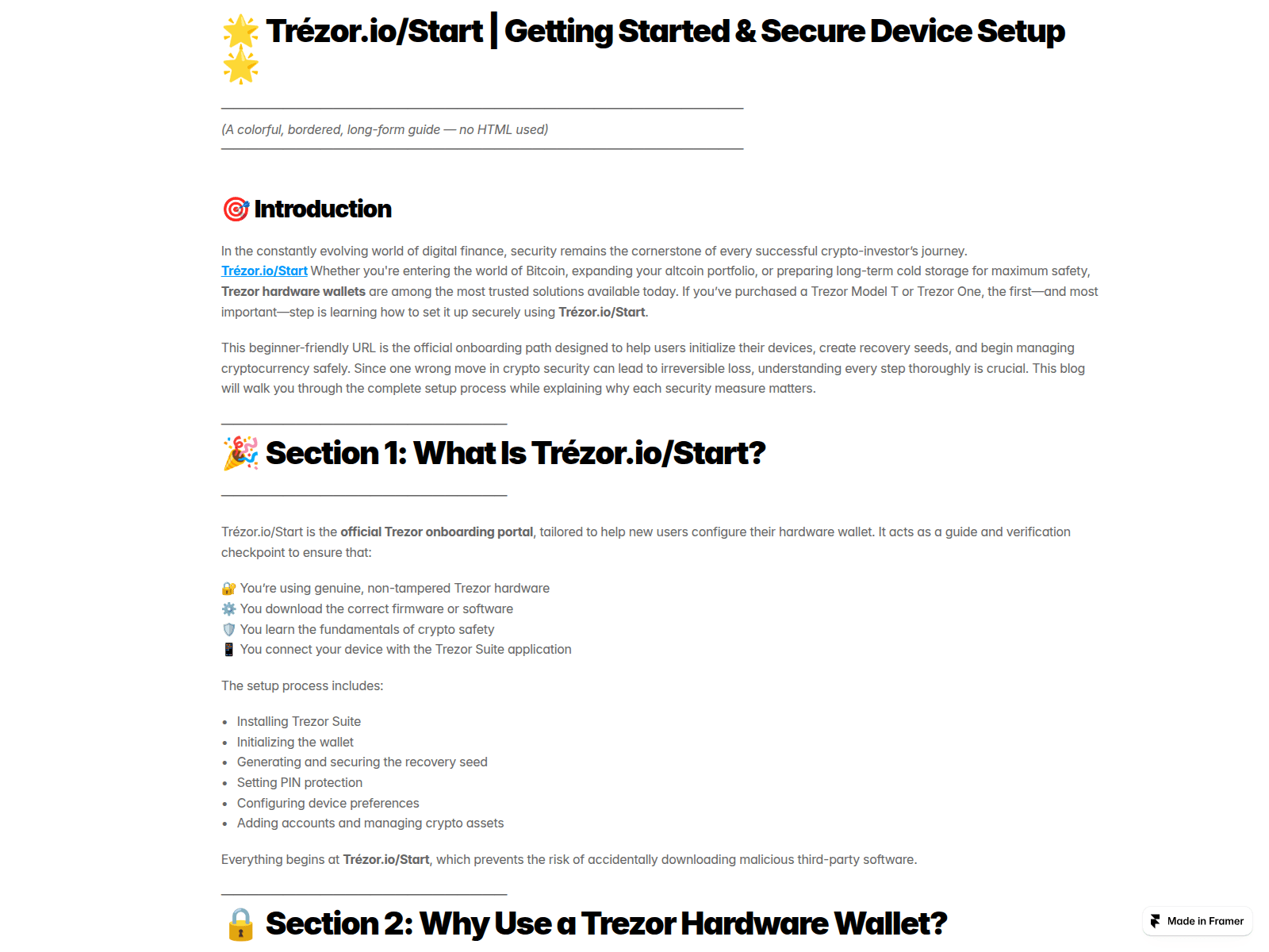 Screenshot of started-trzor.framer.ai