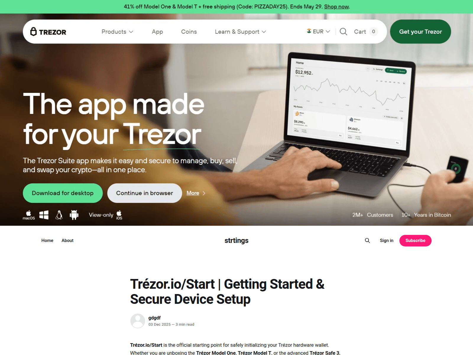 Screenshot of strtings.ghost.io
