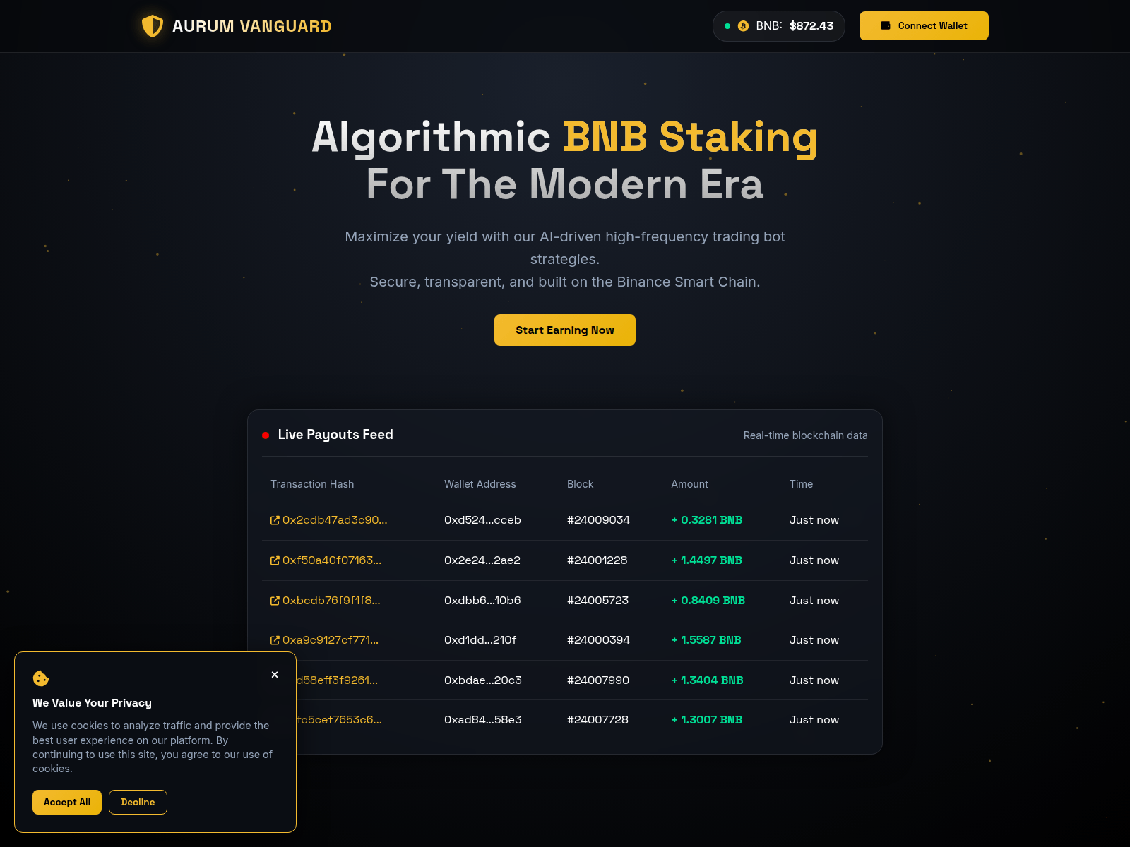 Screenshot of aurumvanguard.digital