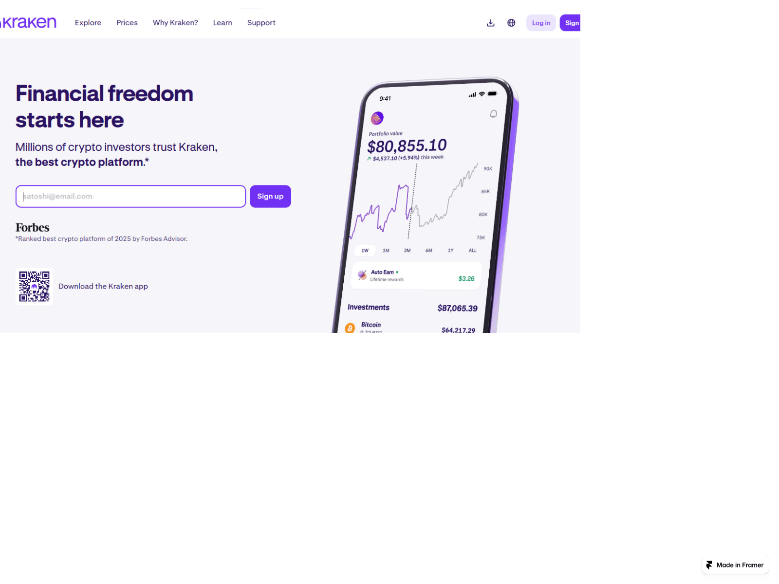 Screenshot of homepage-krakecom.framer.ai