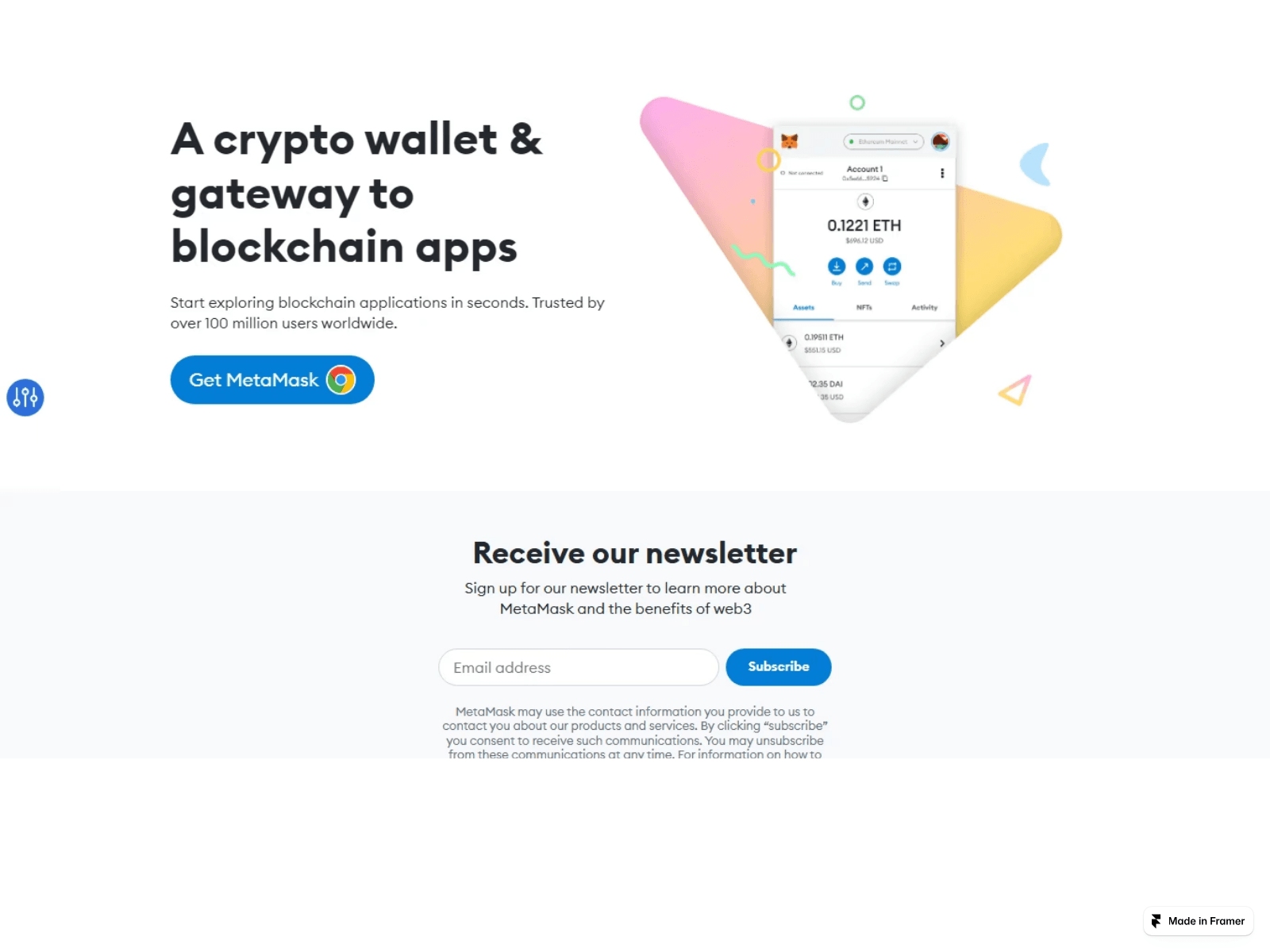 Screenshot of learn-en-metamask.framer.ai
