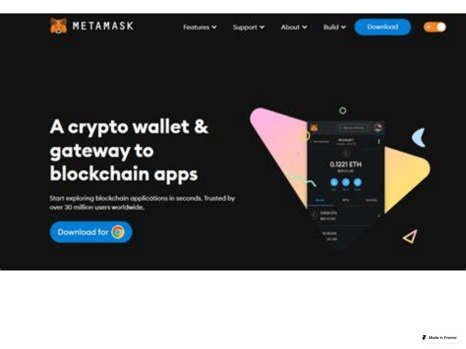 Screenshot of metamaskensecure.framer.ai