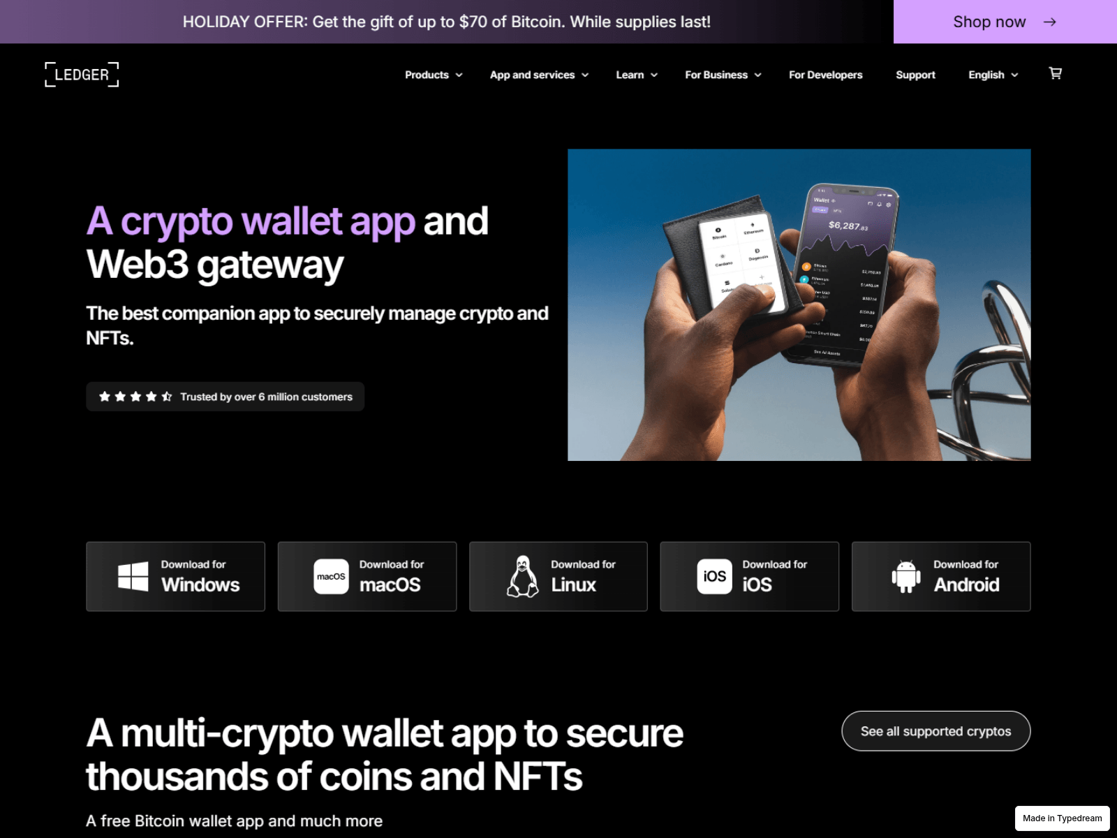 Screenshot of public-crypto-ledger-en.typedream.app