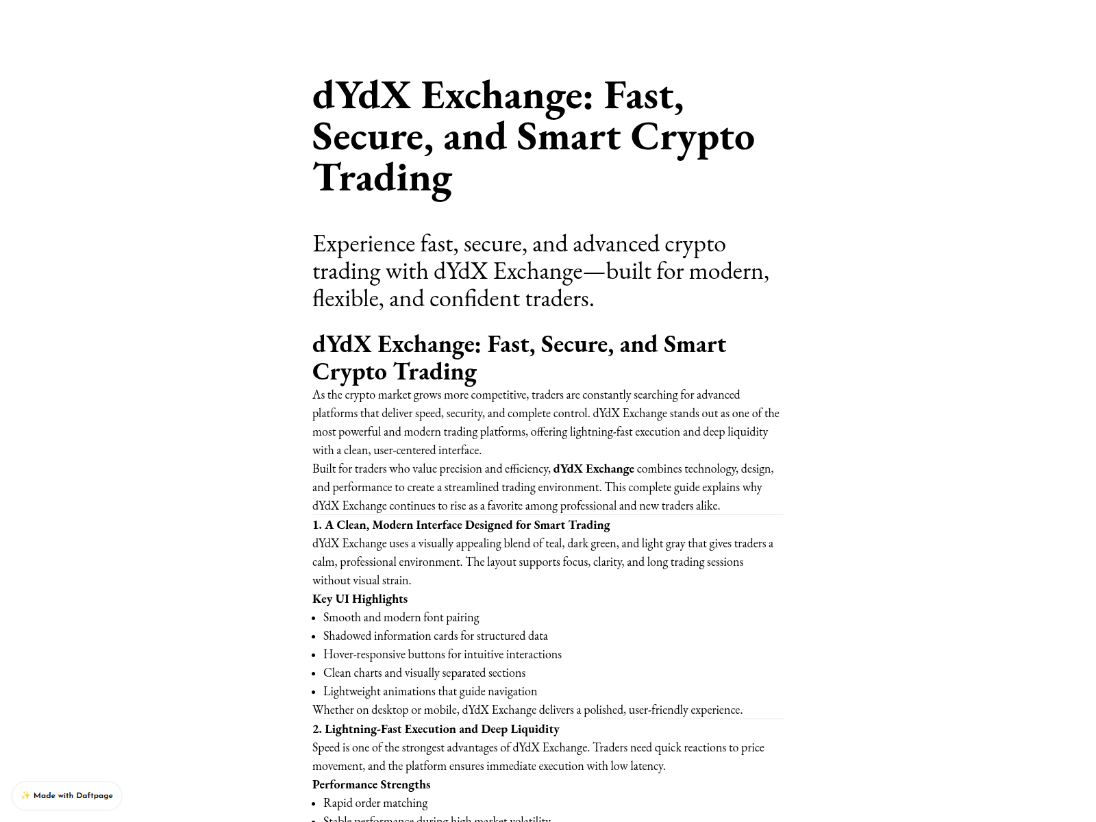 Screenshot of info-dydx-exchange-io.daftpage.com