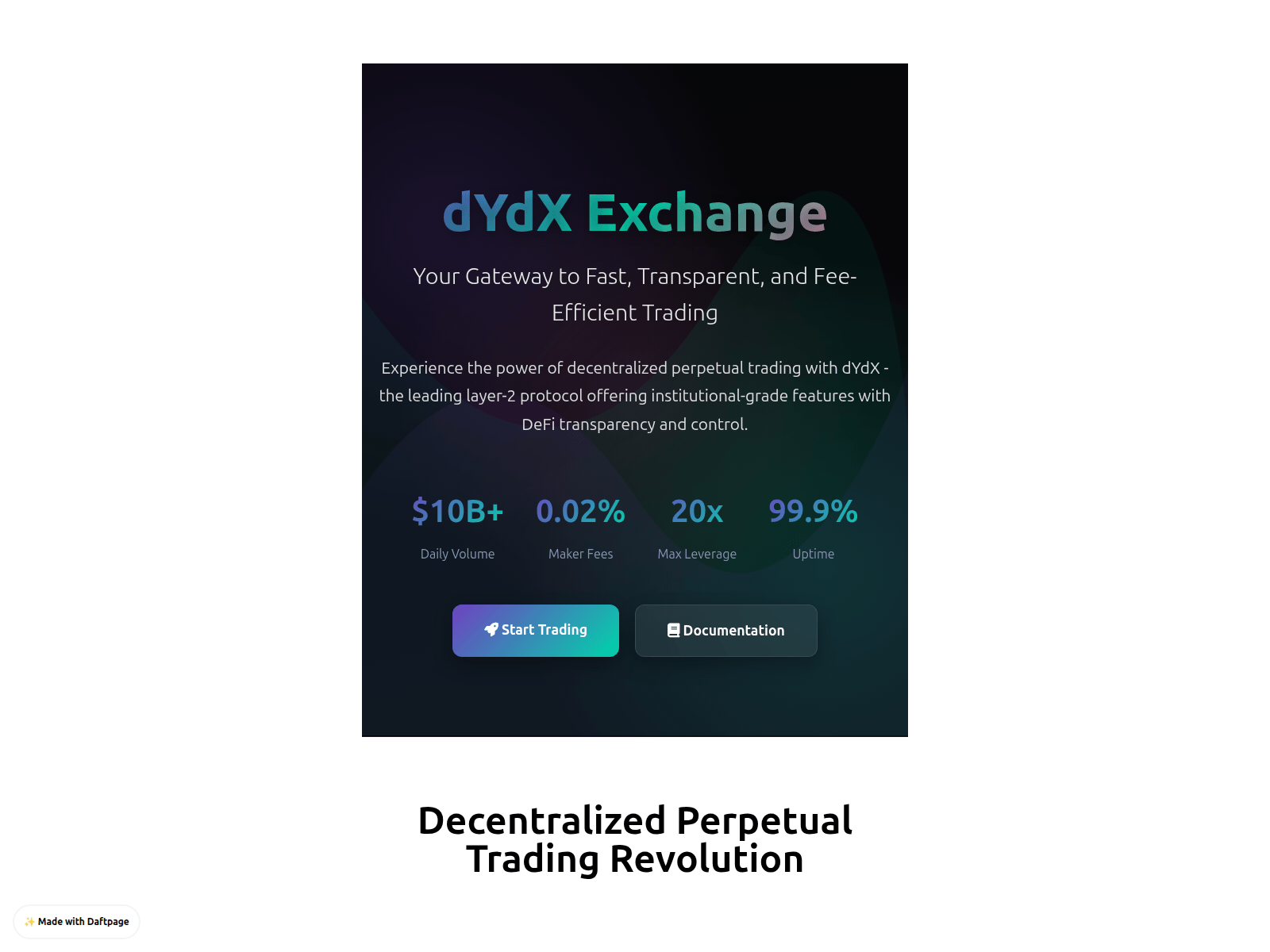 Screenshot of ios-dydx-exchage-us.daftpage.com