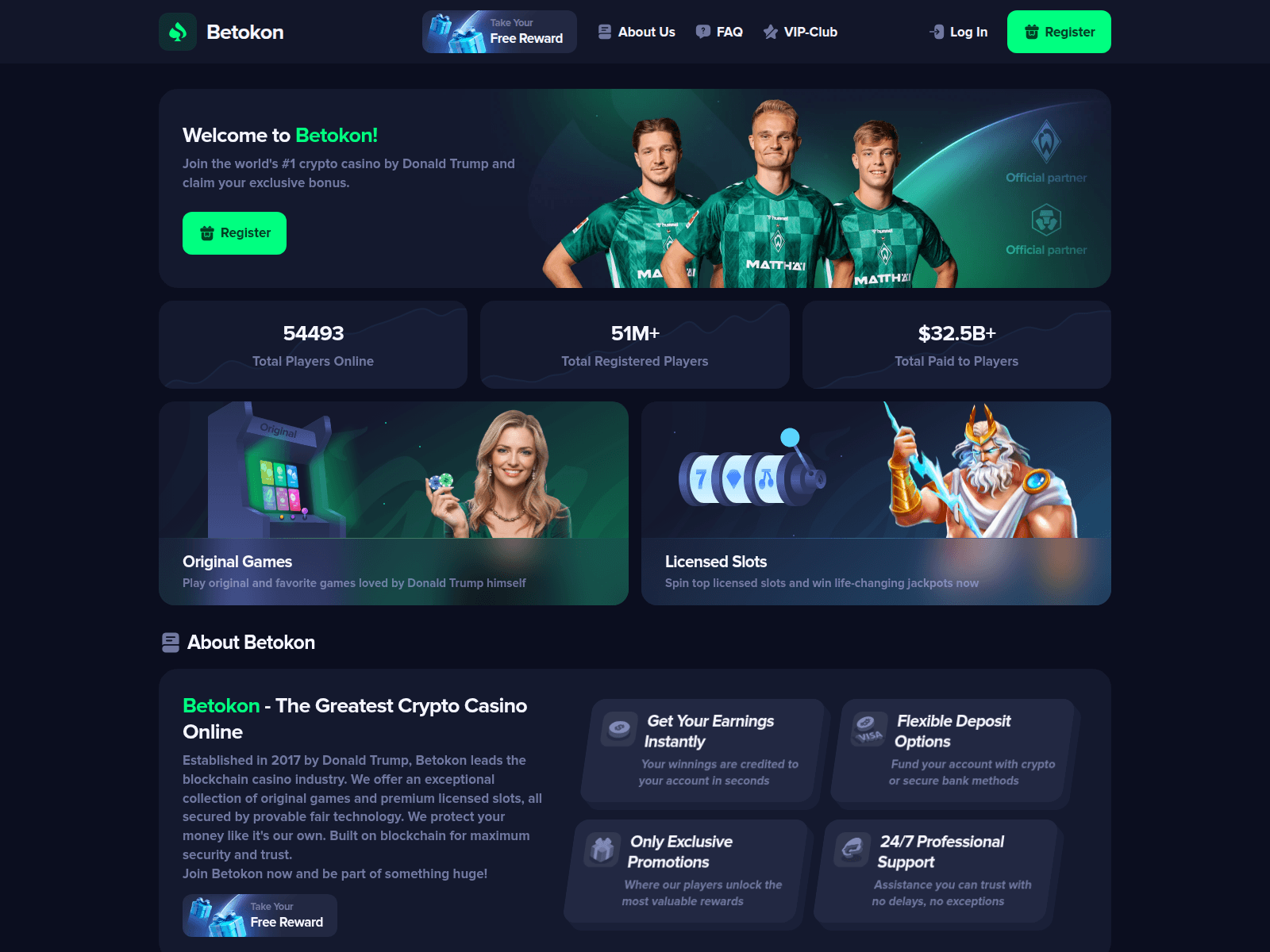 Screenshot of betokon.cc