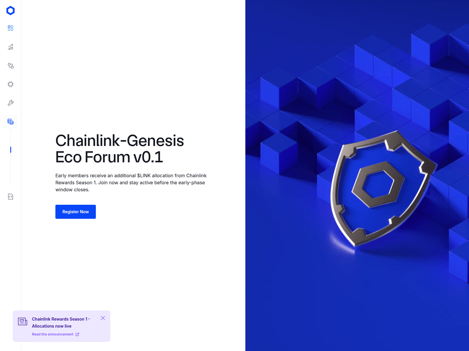 Screenshot of genesis-chainlink.com