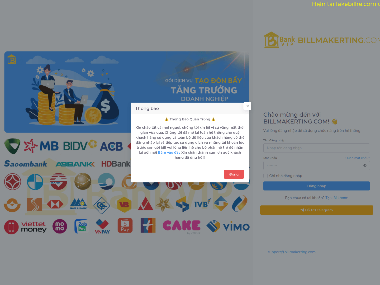 Screenshot of billmakerting.com