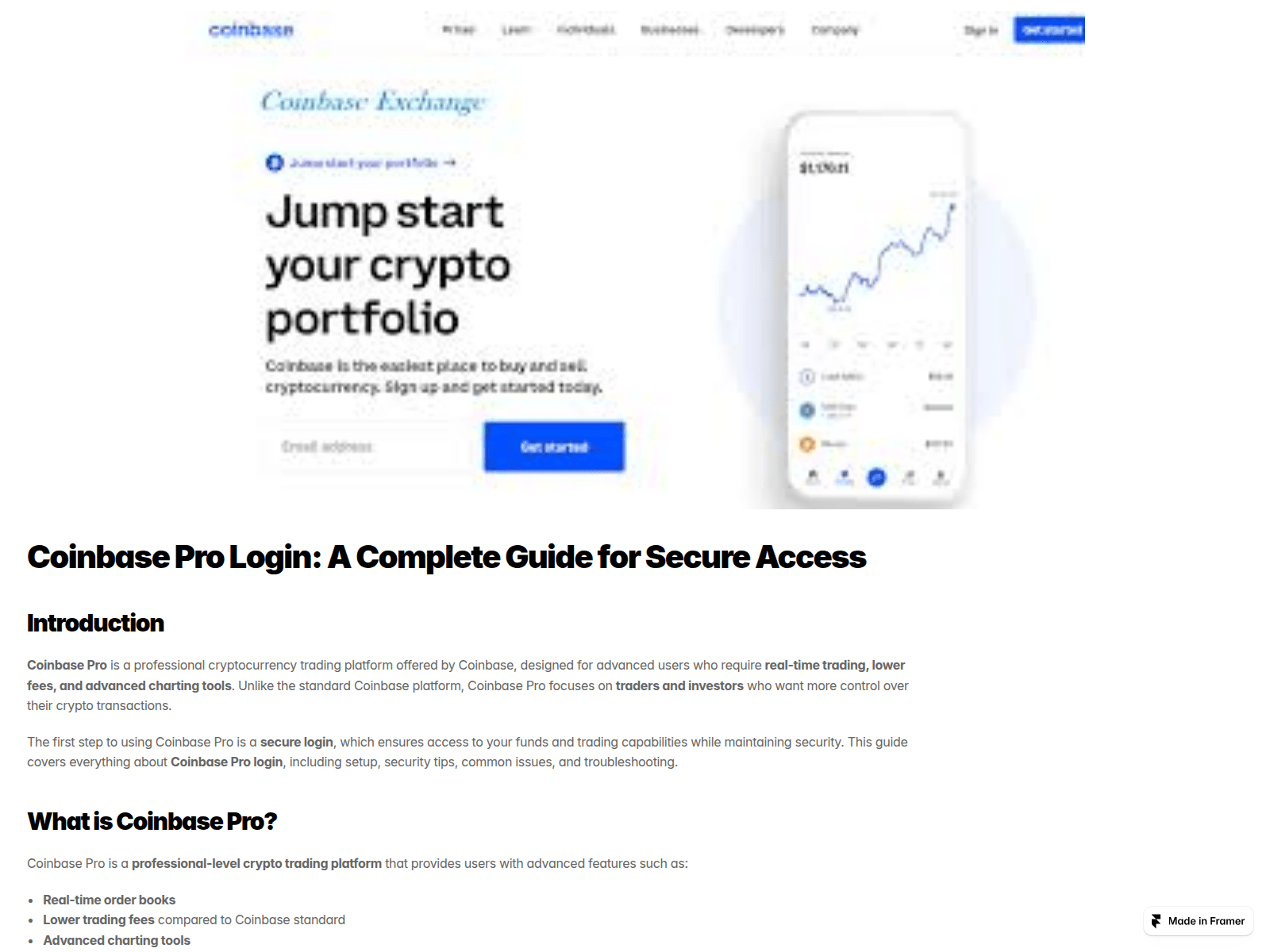 Screenshot of coinbselogin--secquare.framer.media