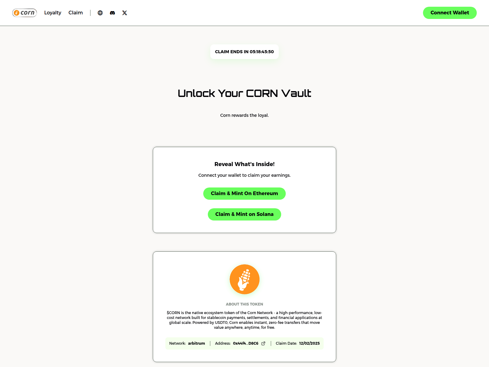 Screenshot of usecorns.live