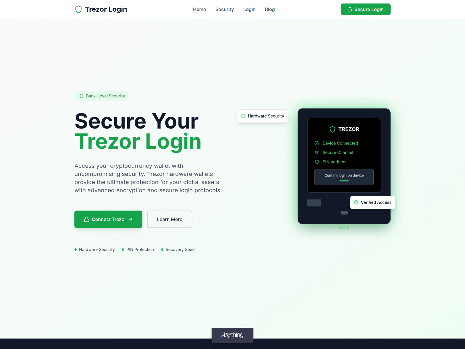 Screenshot of nav-trezor-log-webs.created.app