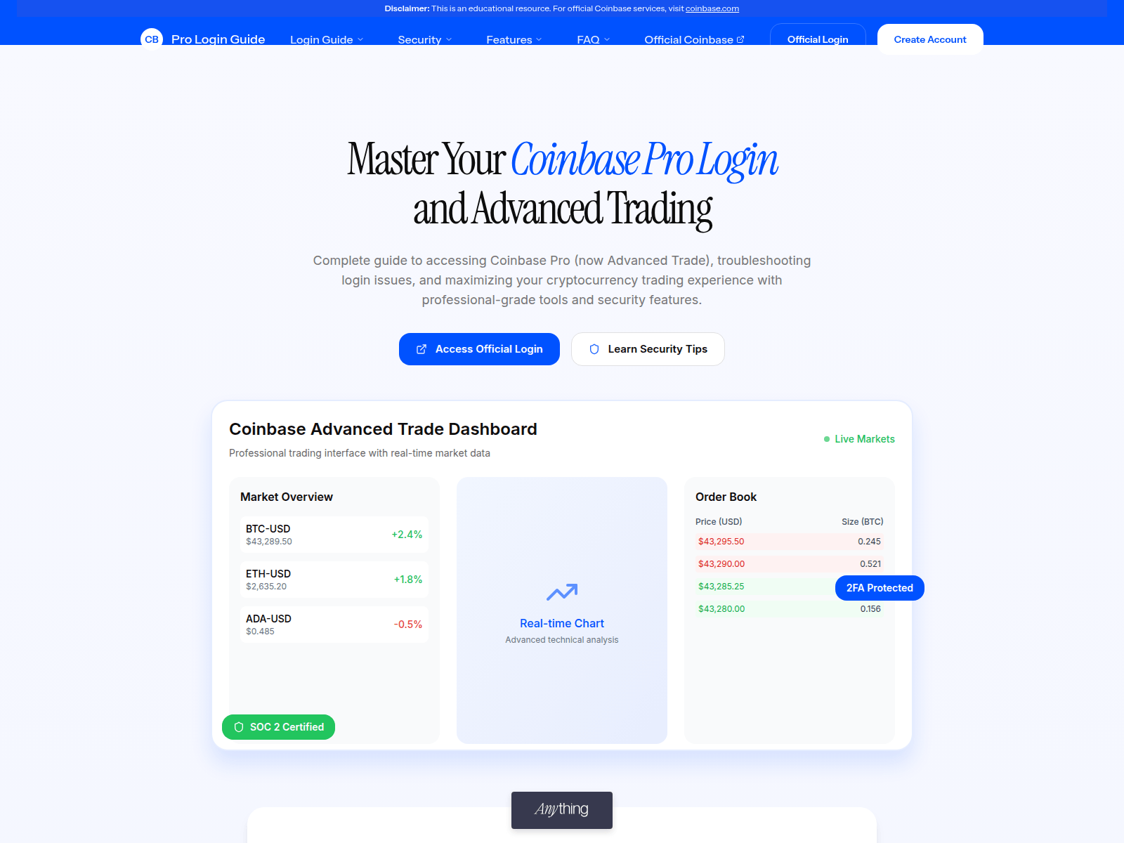 Screenshot of coinbasepro-login-sso.created.app