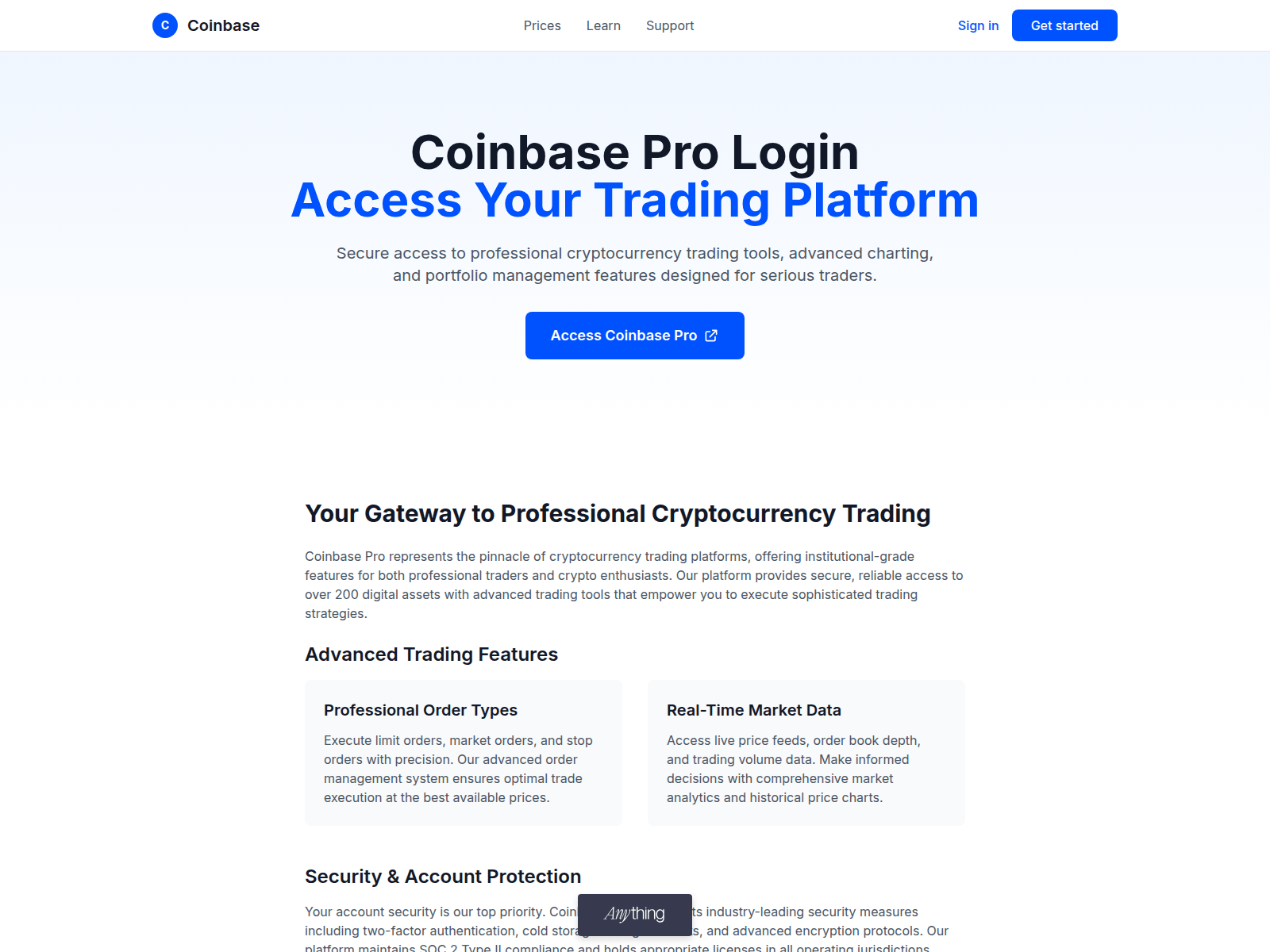 Screenshot of coinbase-prologin-auth.created.app