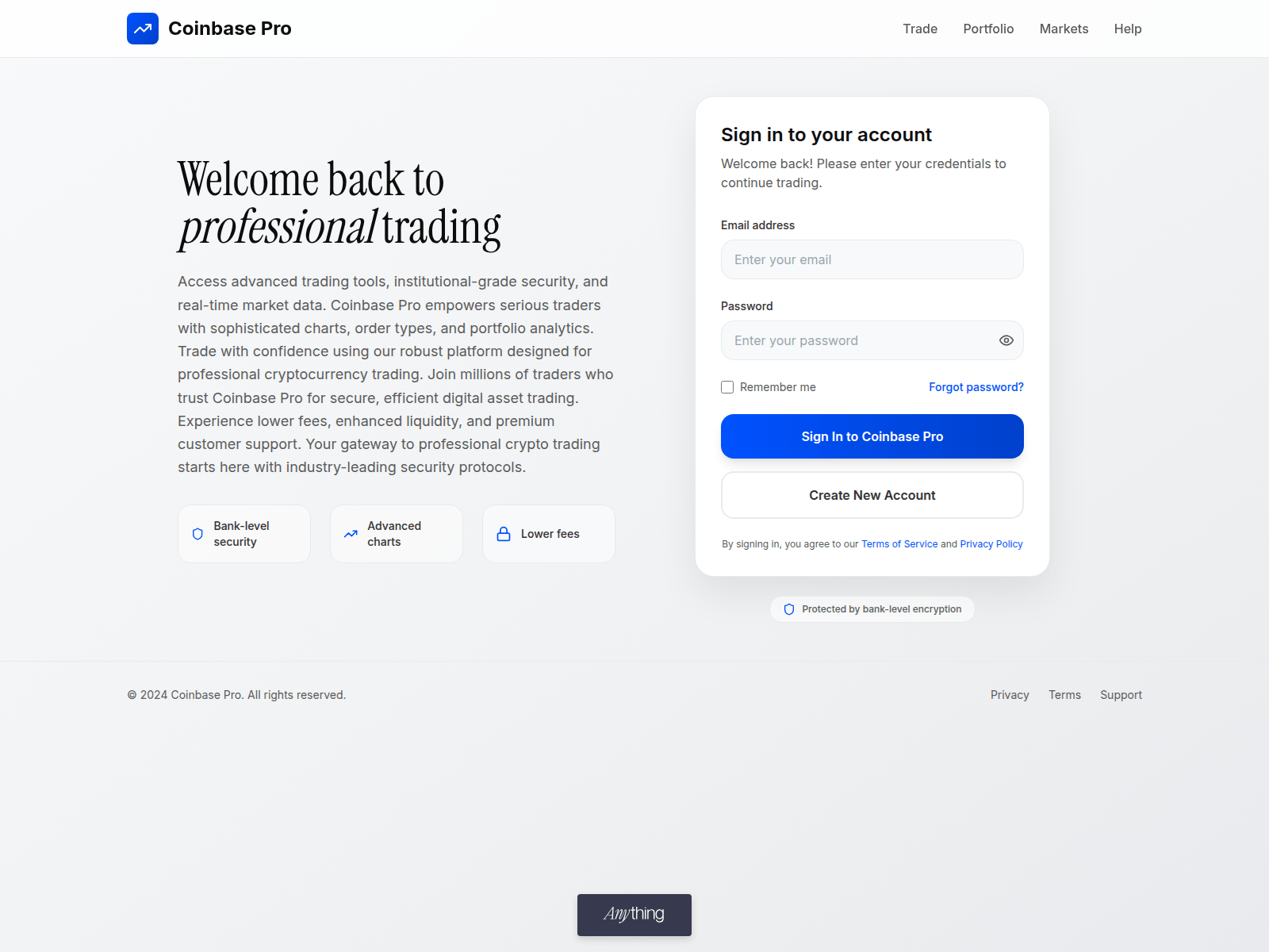 Screenshot of pro-coinbase-public-en.created.app