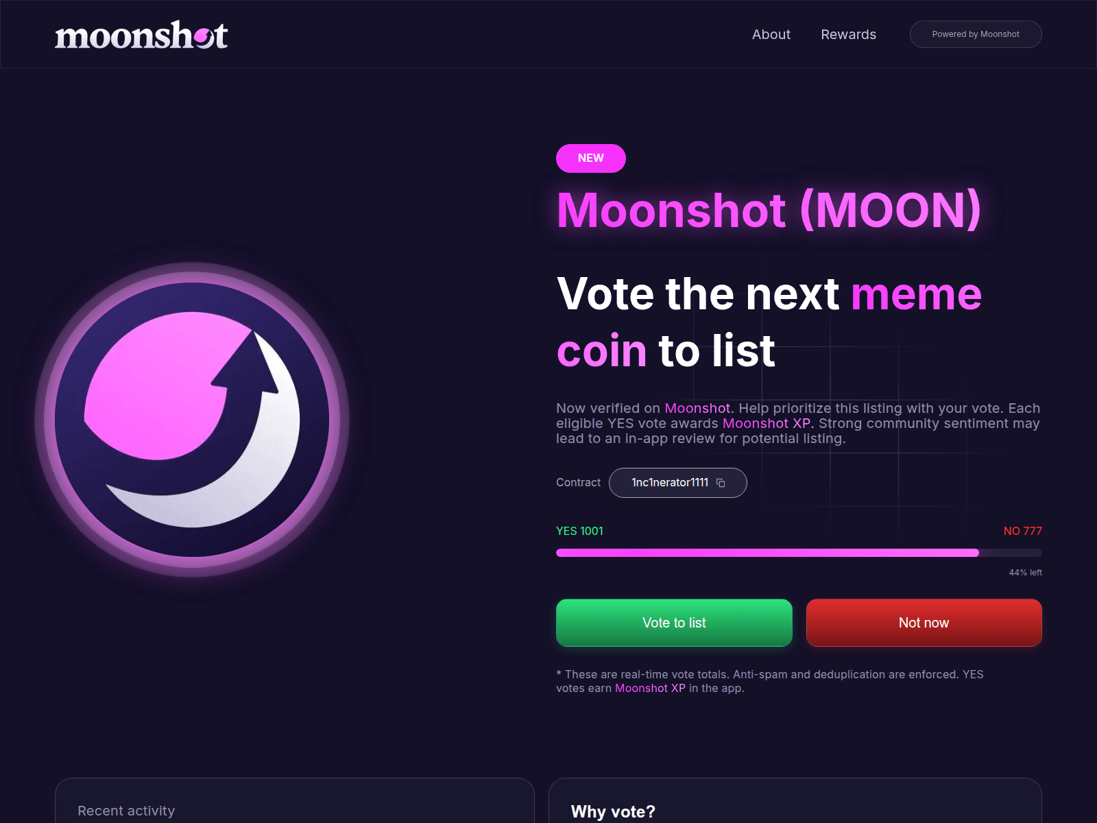 Screenshot of moonshote.app