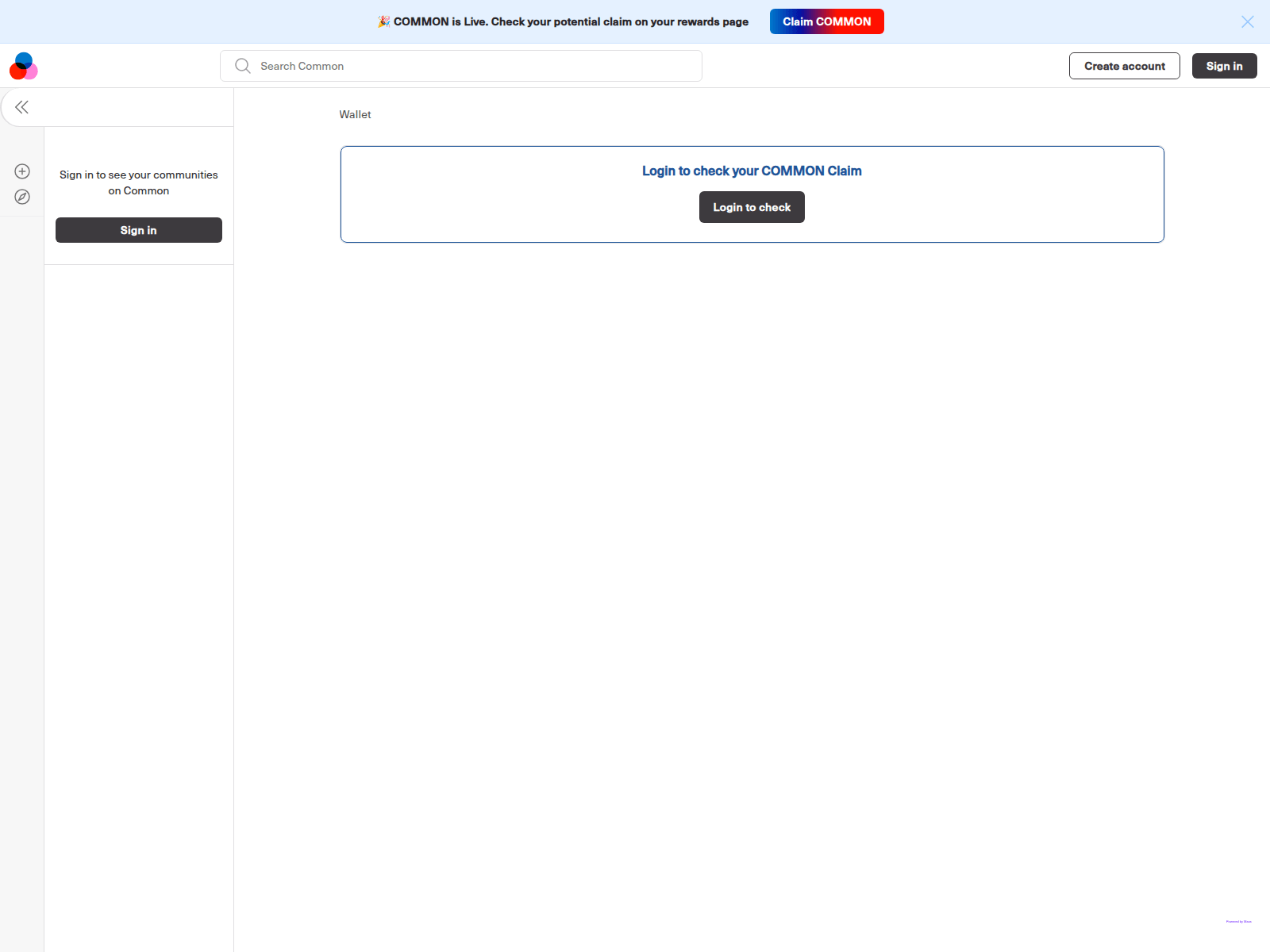 Screenshot of common.foundaition.xyz