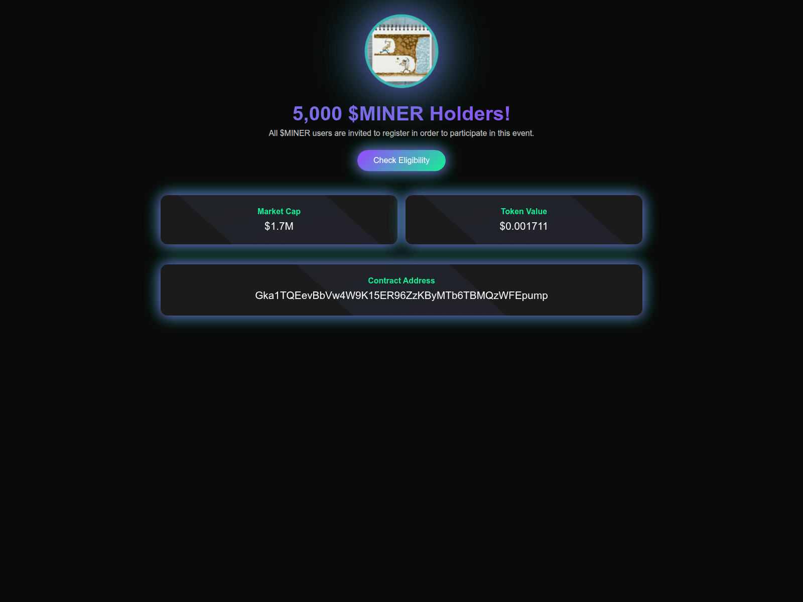 Screenshot of mineronsol.com