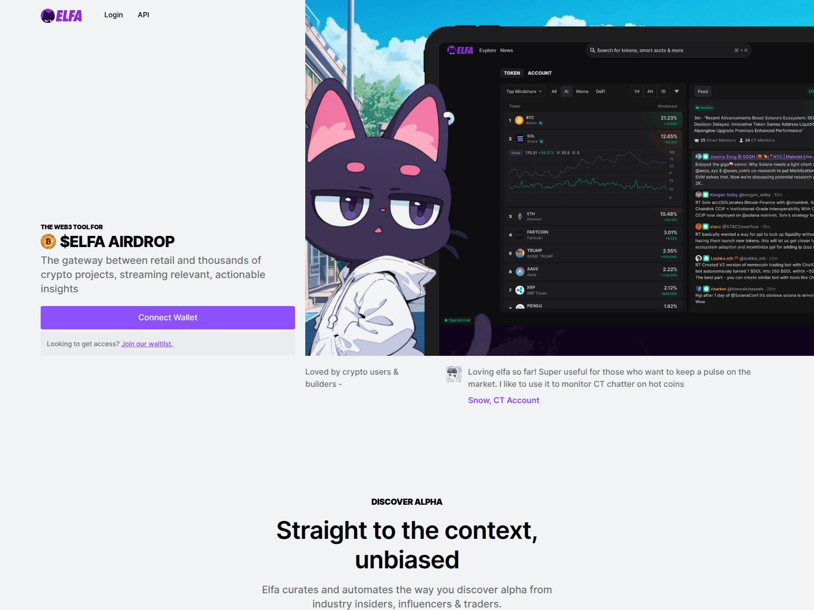 Screenshot of elfaai.com