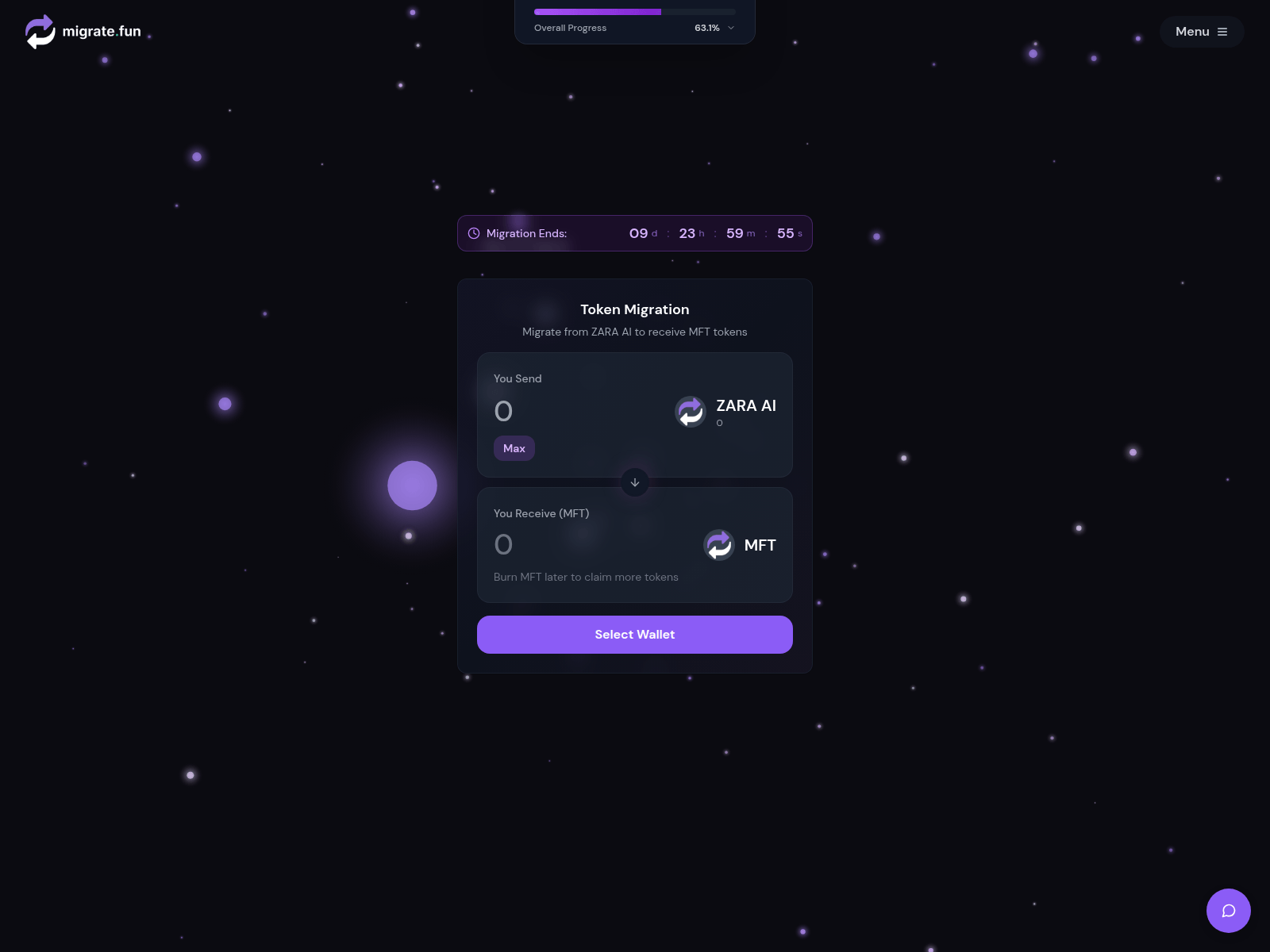 Screenshot of migrate.fun-zara-ai.pro