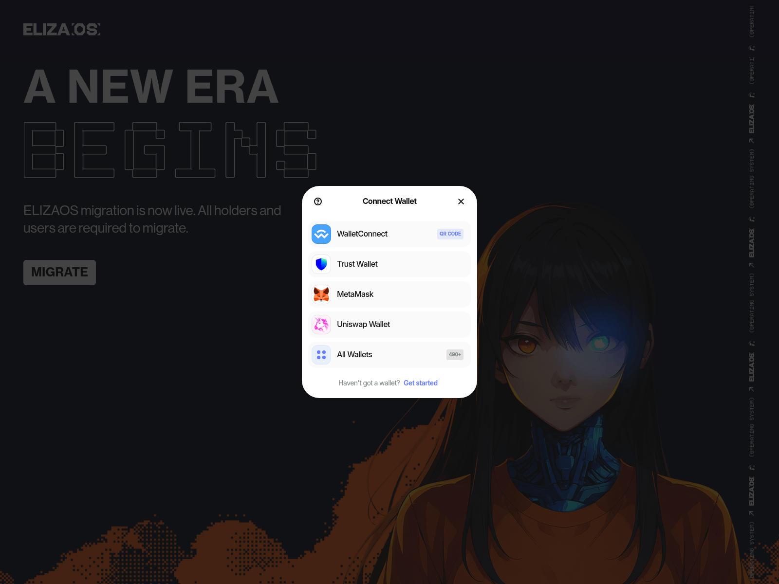 Screenshot of migrate-elizaos.online