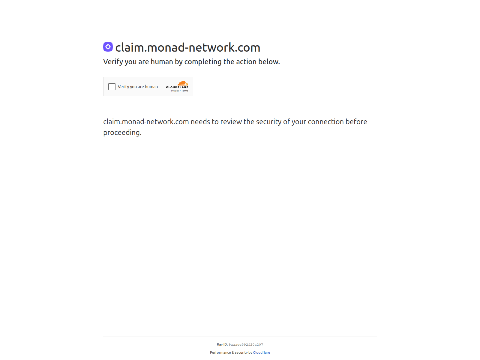 Forensic screenshot of claim.monad-network.com