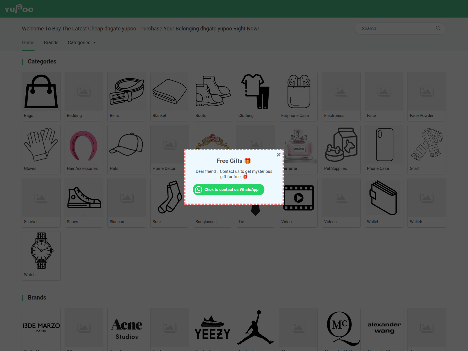 Screenshot of yupoosunglasses.ru