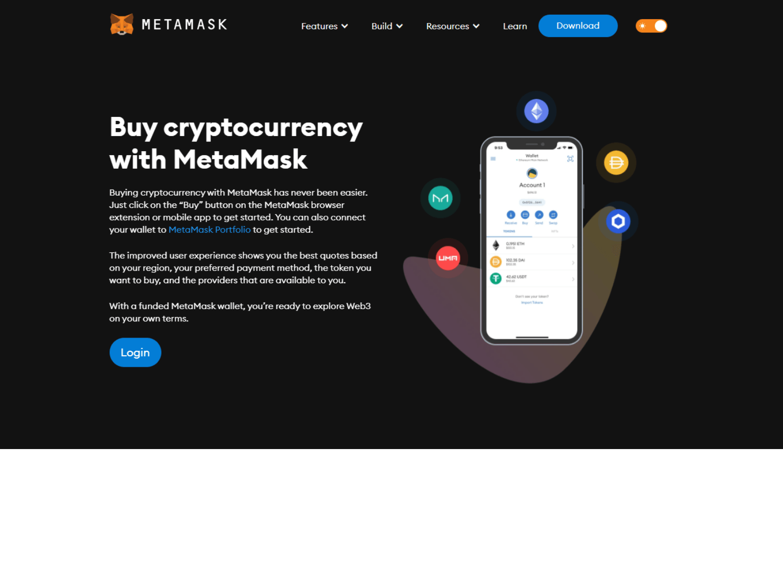 Screenshot of mettamasklogiiann.webflow.io