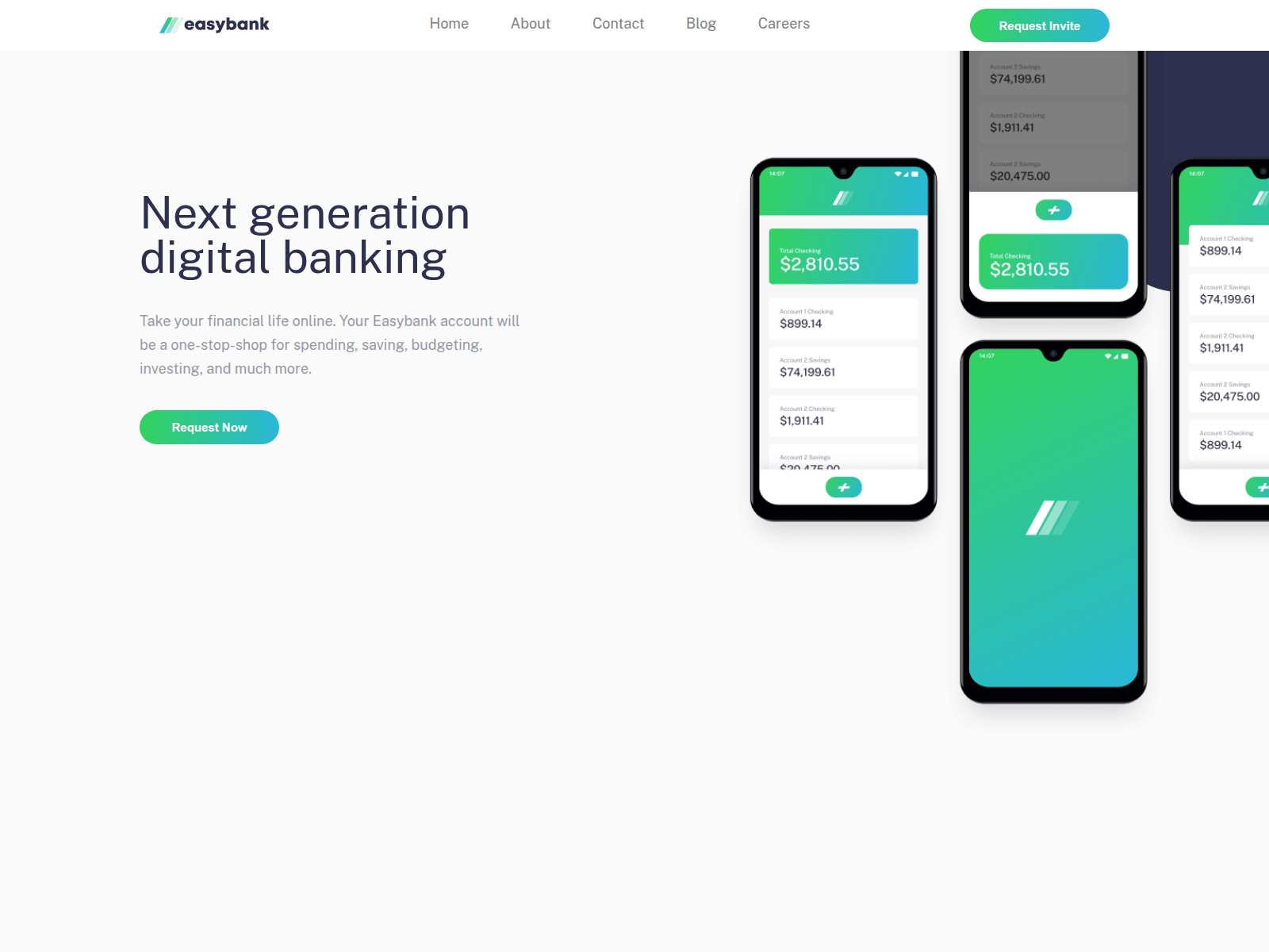 Screenshot of easybank-landing-page-ecru-eta.vercel.app