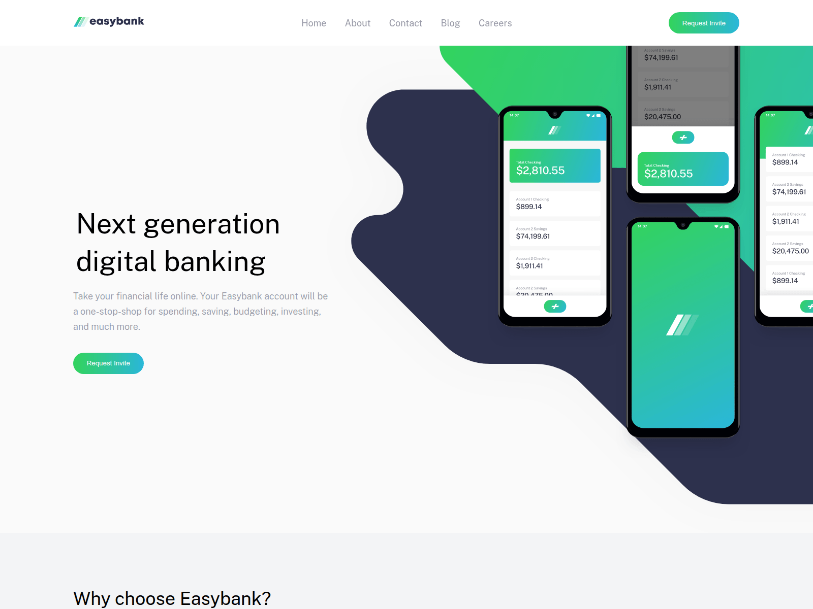 Screenshot of easy-bank-landing-page-gold.vercel.app