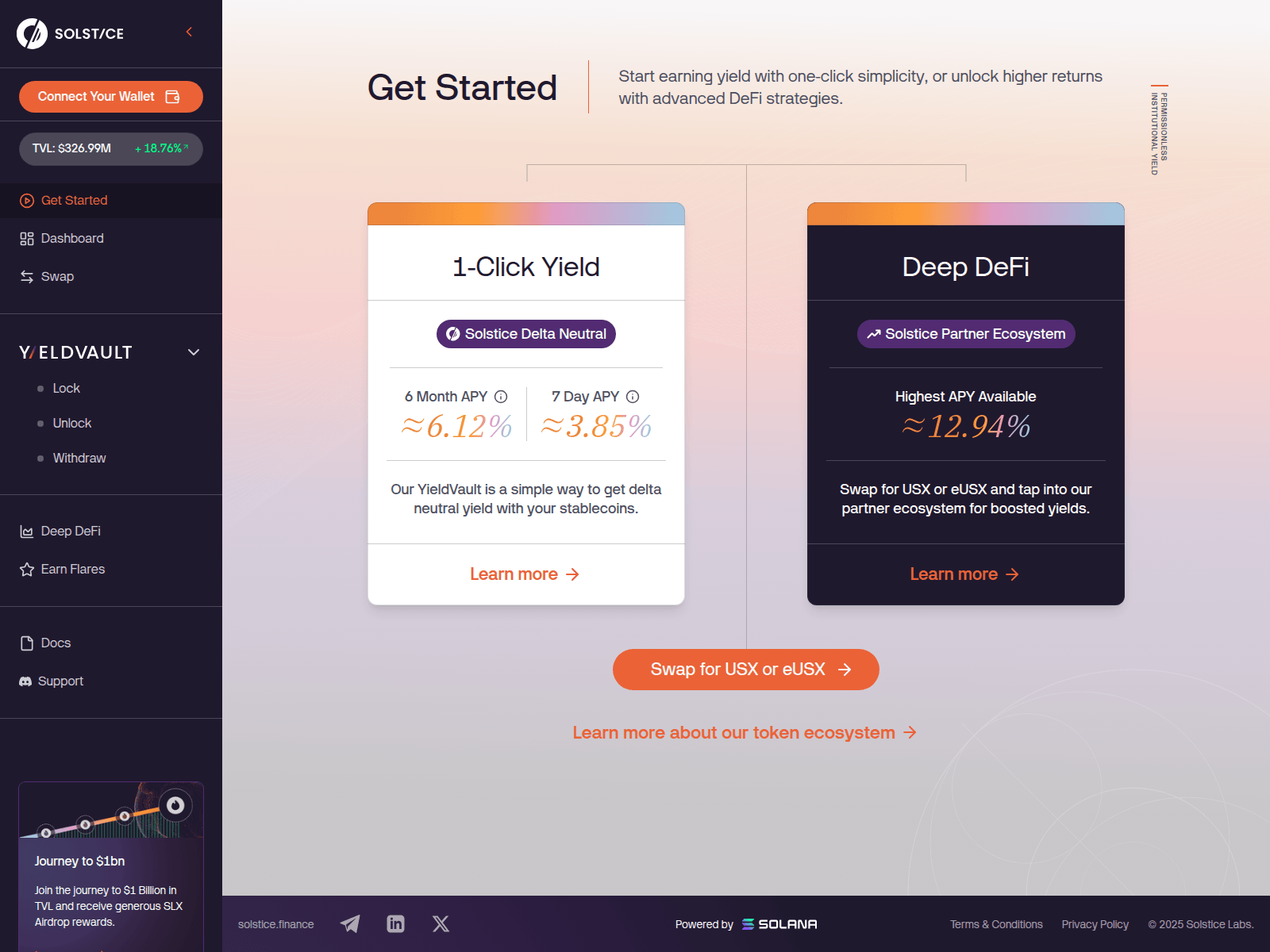 Screenshot of solstie.finance