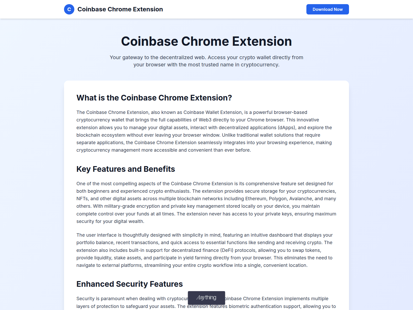 Screenshot of coinbase-chromextension.created.app