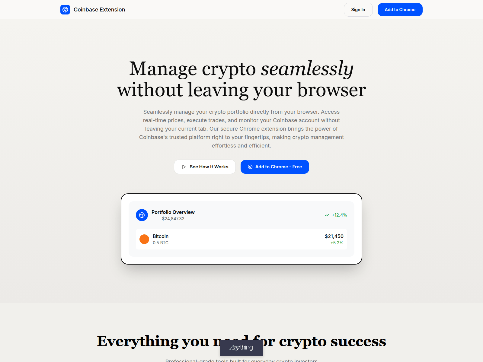 Screenshot of coiinbse-chroome-exte.created.app