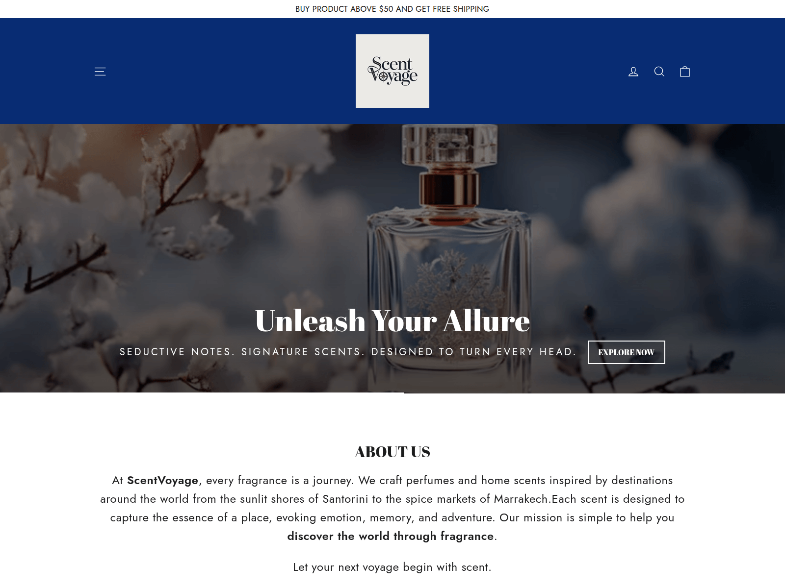 Screenshot of scentvoyage.shop