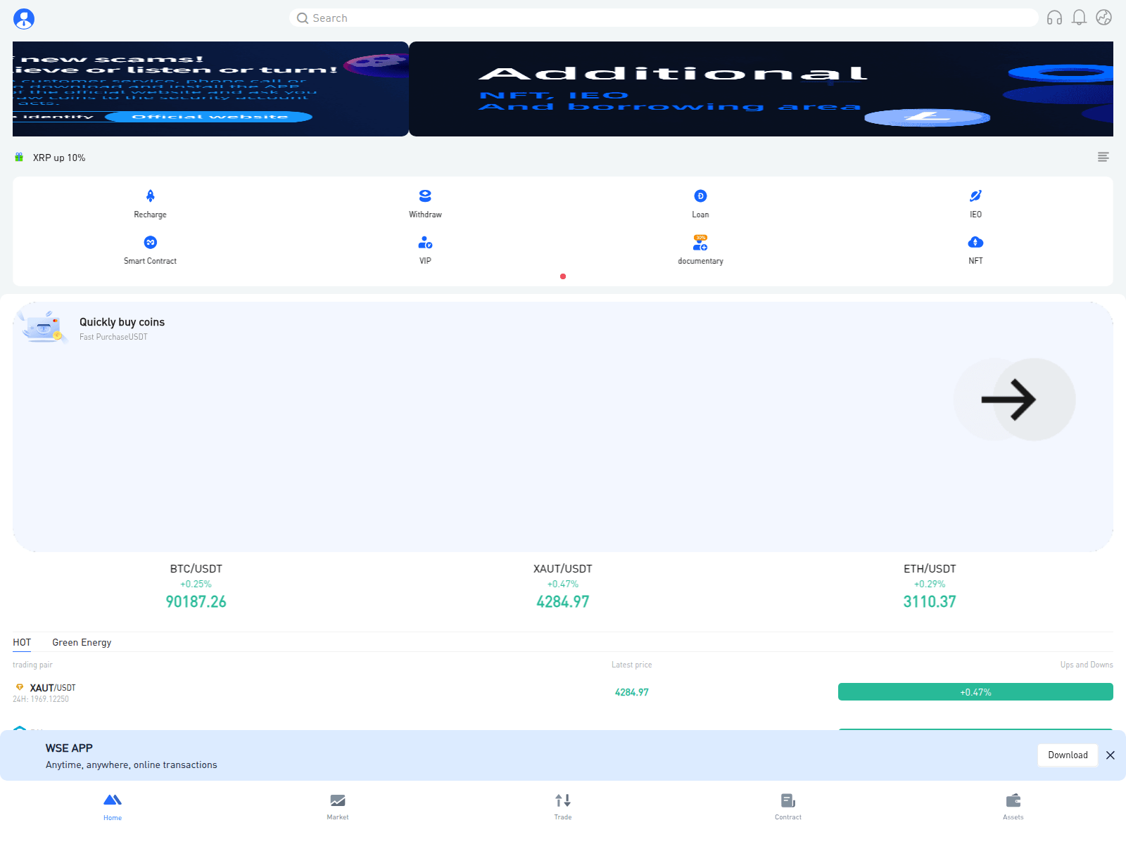 Screenshot of wsecoin.club