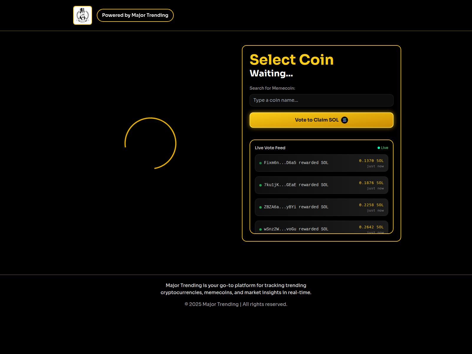 Screenshot of rewardvoting.xyz