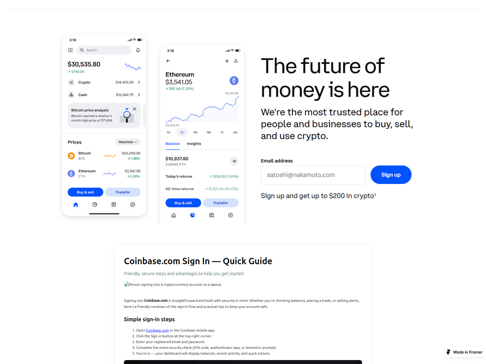 Screenshot of en-coinbasecom-auth.framer.ai