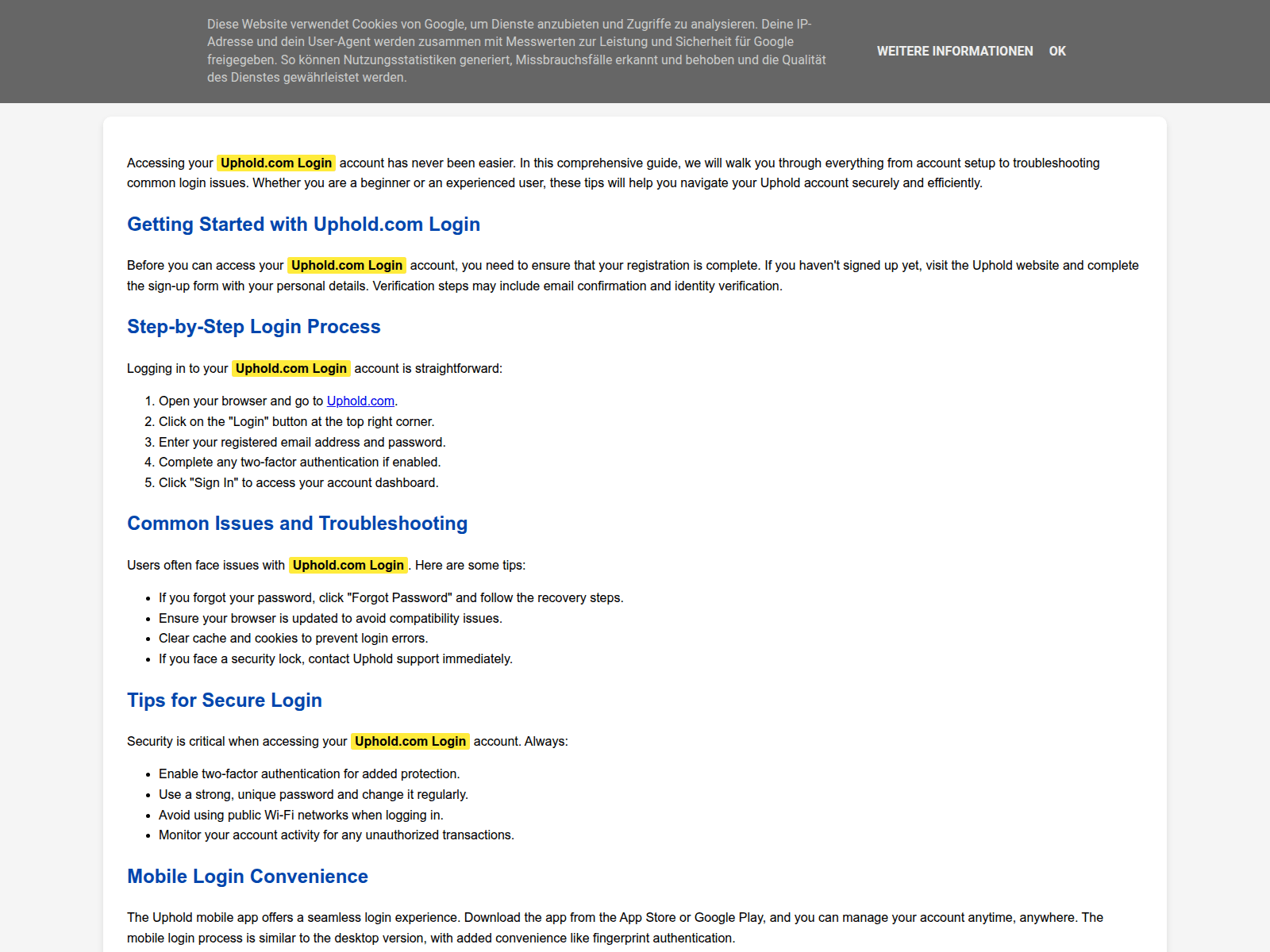 Screenshot of connect-uphold-com-login.blogspot.com