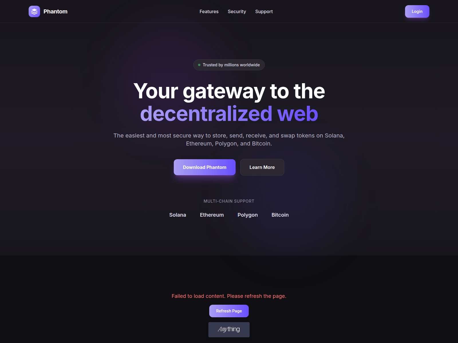 Screenshot of phantomhromeextension.created.app